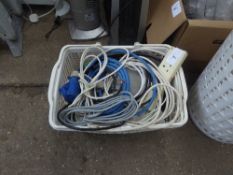 Box of electrical cabling & extension leads