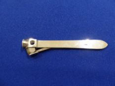 Edwardian silver cheroot cutter, total weight 1.3ozt