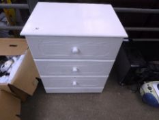 Cream chest of 3 drawers