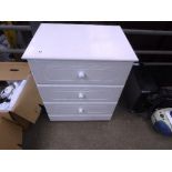 Cream chest of 3 drawers