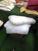 2 single duvets & a 'v' shaped pillow