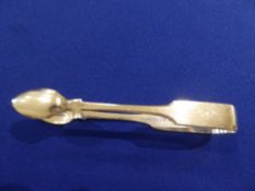 Victorian silver sugar tongs, 1.355ozt