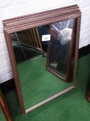 4 silver effect frame wall mirrors, 31.5' x 23.5'