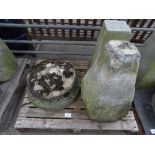 2 staddle stones on square sided supports