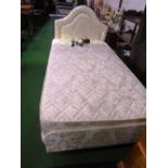 Single bed & mattress with adjustamatic electric control, 6'6' x 3'3'