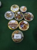 7No Coalport reproduction paste pots and one other