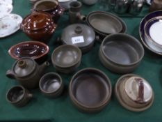 Qty of Langley part dinnerware & 3 brown oven to tableware plus 1 other