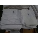 12 white pillowcases