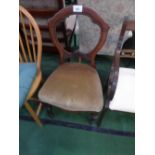 Victorian balloon back occasional chair