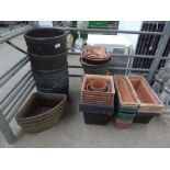 Large qty of plastic plant troughs