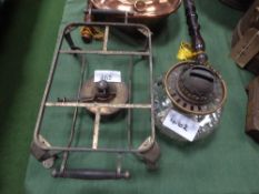 Paraffin lamp base, a/f & an old paraffin cooking stove