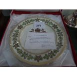 "The Queen Mother's Plate" L/E 798/1000 80th Birthday plant by Spode