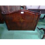 2 mahogany bed boards with inlaid star