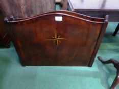 2 mahogany bed boards with inlaid star