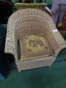 Cane conservatory chair (no seat cushion)