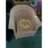 Cane conservatory chair (no seat cushion)