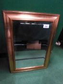 Gilt framed bevel edged wall mirror, 32' x 23'