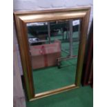 Gilt framed bevel edge wall mirror, 38.5' x 26'