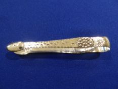 Georgian silver sugar tongs, 1.105ozt