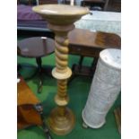 Beech torchiere with barley twist column & base, 36' high