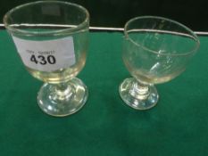 2No Victorian drinking glasses