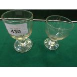 2No Victorian drinking glasses