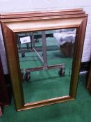 Trio of gilt framed bevel edge mirrors, 33' x 23'