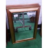 Trio of gilt framed bevel edge mirrors, 33' x 23'