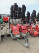 Pike 4 way XL2 multiphase traffic light c/w trailer 1 master & slave units.