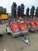 Pike 4 way XL2 multiphase traffic light c/w trailer 1 master & slave units.