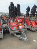 Pike 4 way XL2 multiphase traffic light c/w trailer 1 master & slave units.