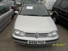 Volkswagen Golf Cabriolet SE - W496 PVO Date of registration: 24.03.2000 1595cc, petrol, manual,