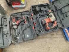 2 Milwaukee cordless drills