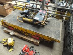 2 rail trollies and rail tool