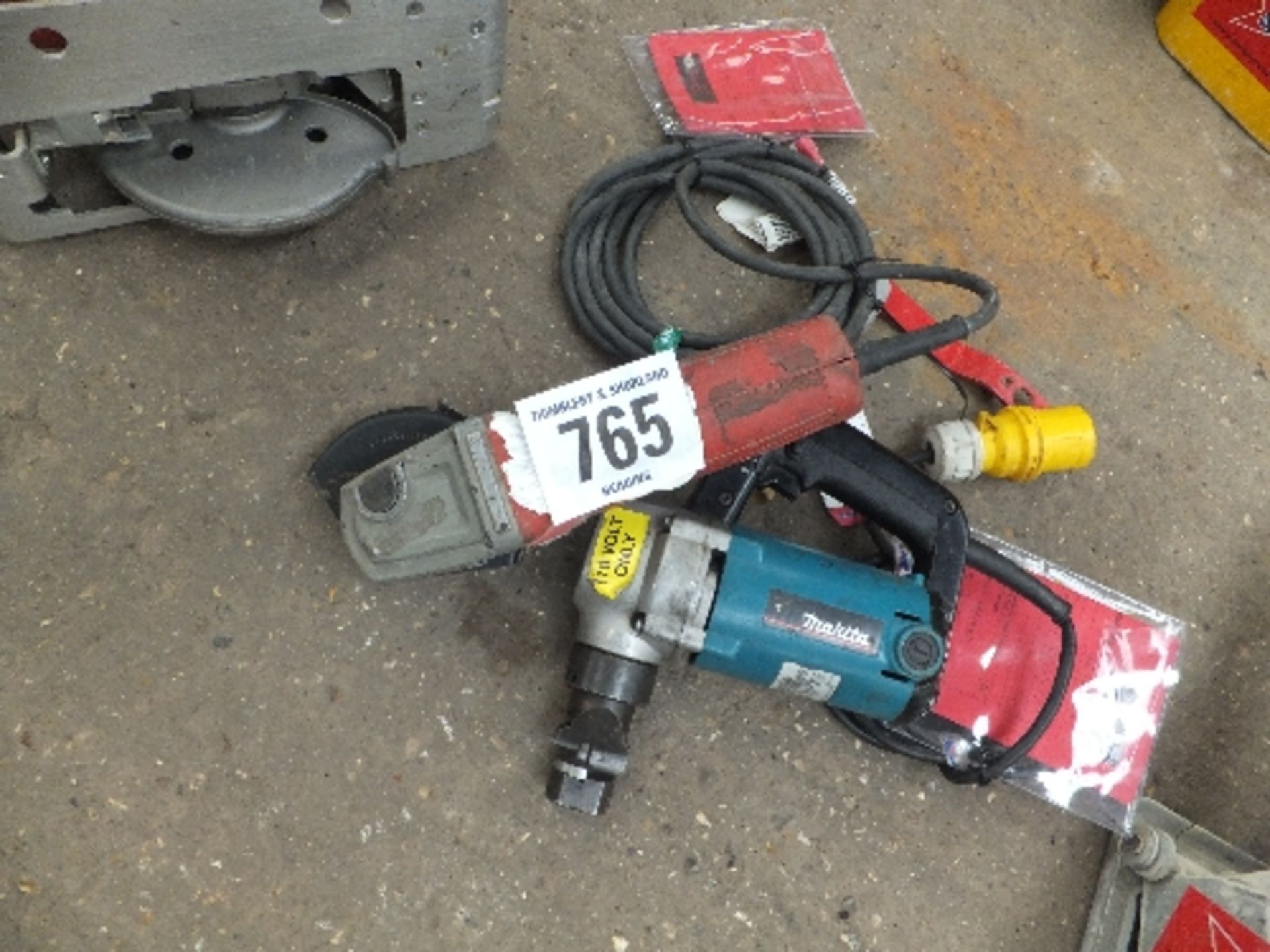 Makita nibbler and Milwaukee grinder