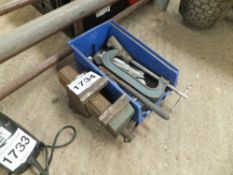 Small vice, welding grips and G clamps