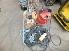 2 submersible pumps