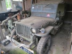 Ford GPW Jeep 1/4 tonne 4x4 - registration plate J41181 (not UK registered) Delivered 16.6.1942 -