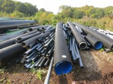 Large quantity of plastic drain pipes and ducting