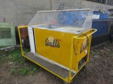 Vintage portable refrigerated ice cream sales counter