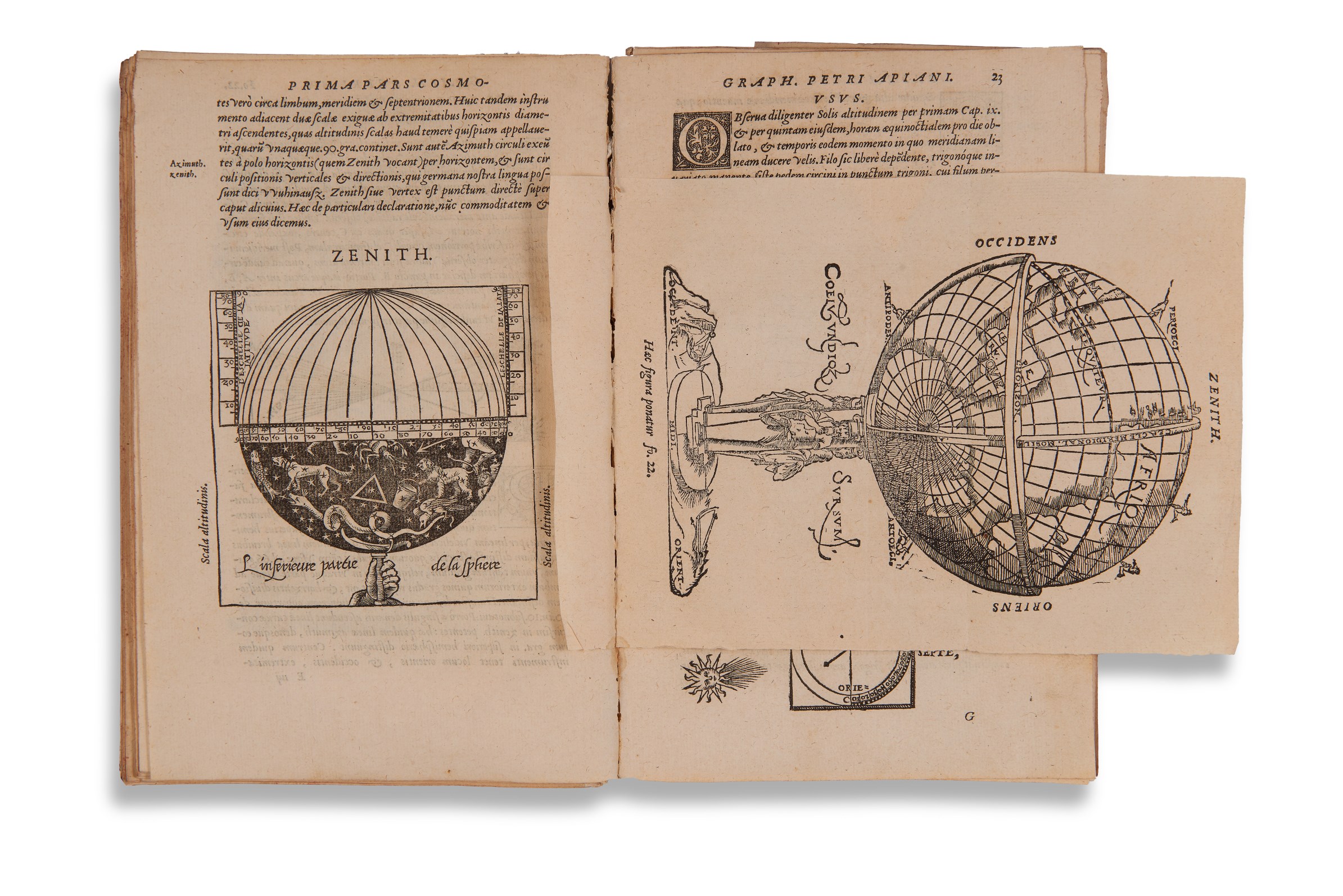 APPIANO, Pietro (1495-1552). Cosmographia, per Gemmam Frisium. Parigi: Vivanti Gaultherot, 1553- - Image 2 of 2