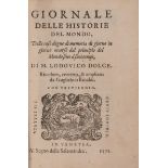 DOLCE, Lodovico (1508-1568). Giornale delle historie del mondo, delle cose degne di memoria di