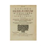 [EBRAICA] - SPENCER, John - De legibus hebraeorum ritualibus et earum rationibus, libri tres. The