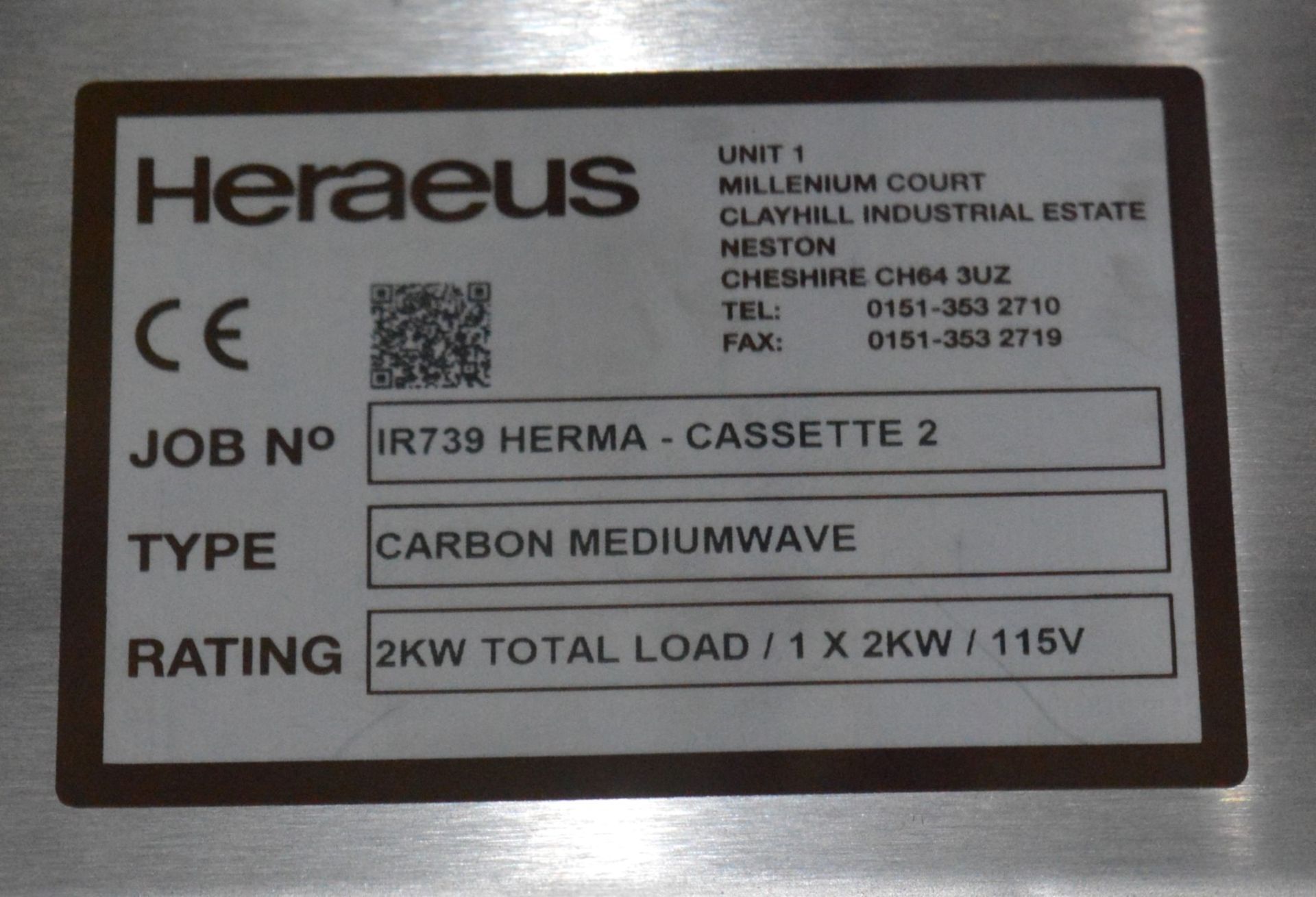 1 x Herma Infrared Label Applicating Heat Tunnel - Manufactured in 2015 - Designed For Applying - Image 49 of 54