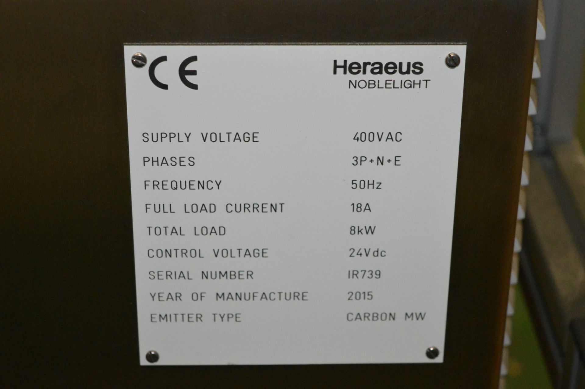 1 x Herma Infrared Label Applicating Heat Tunnel - Manufactured in 2015 - Designed For Applying - Image 34 of 54