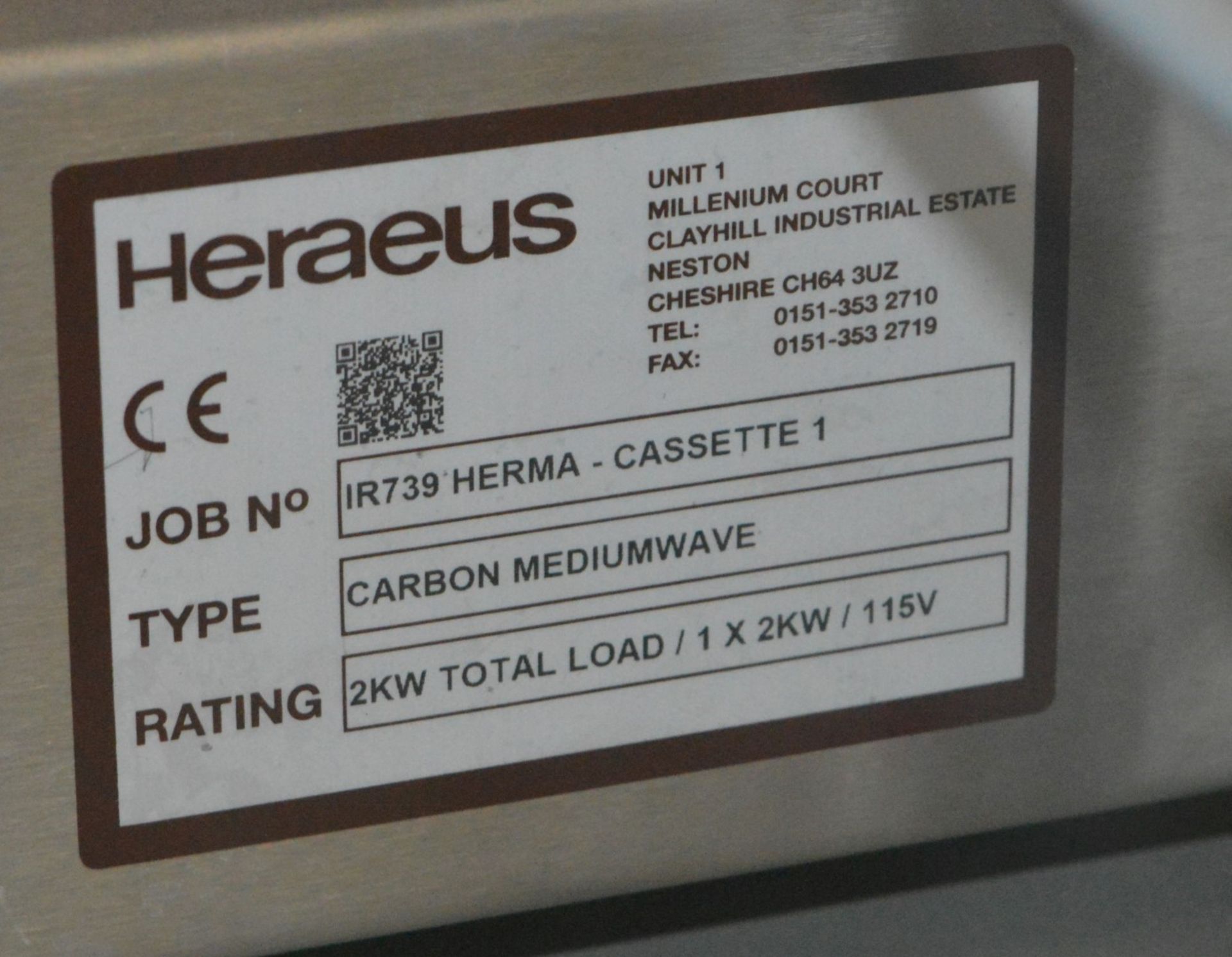 1 x Herma Infrared Label Applicating Heat Tunnel - Manufactured in 2015 - Designed For Applying - Image 21 of 54