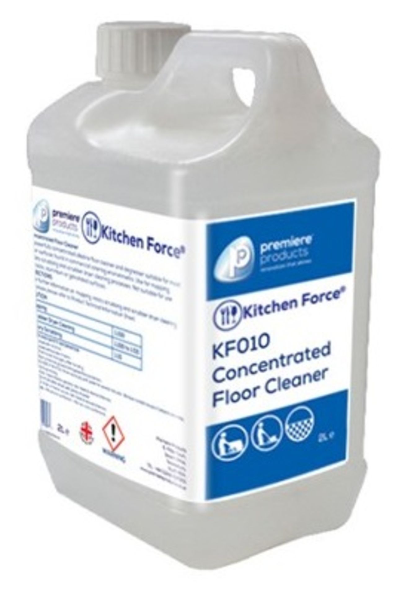 40 x Kitchen Force 2 Litre Concentrated Floor Cleaner - Premiere Products - Floor Cleaner & Degrease