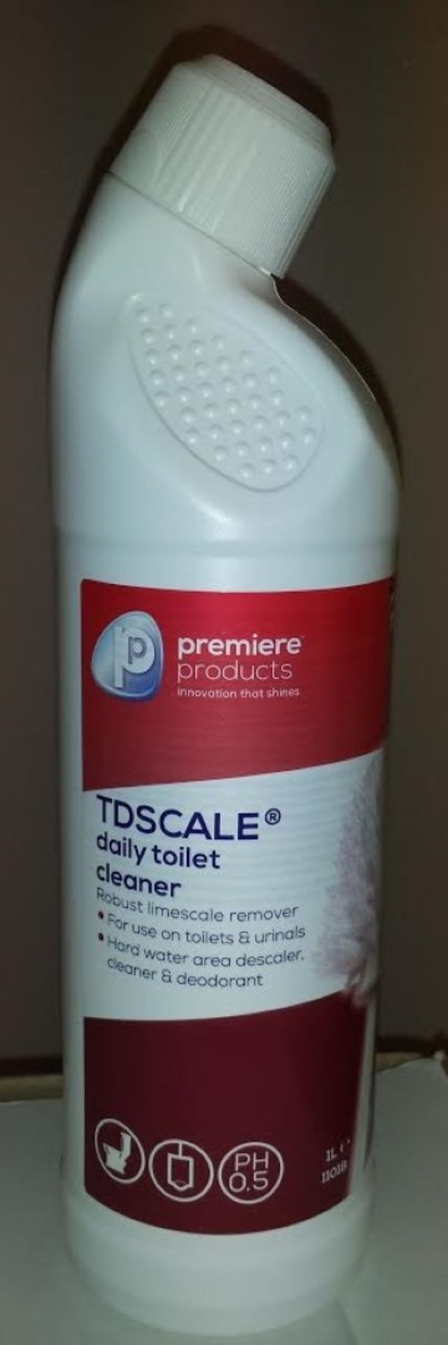 12 x Premiere 1 Litre TD Scale Daily Toilet Cleaner - Robust Limescale Remover - Premiere Products -