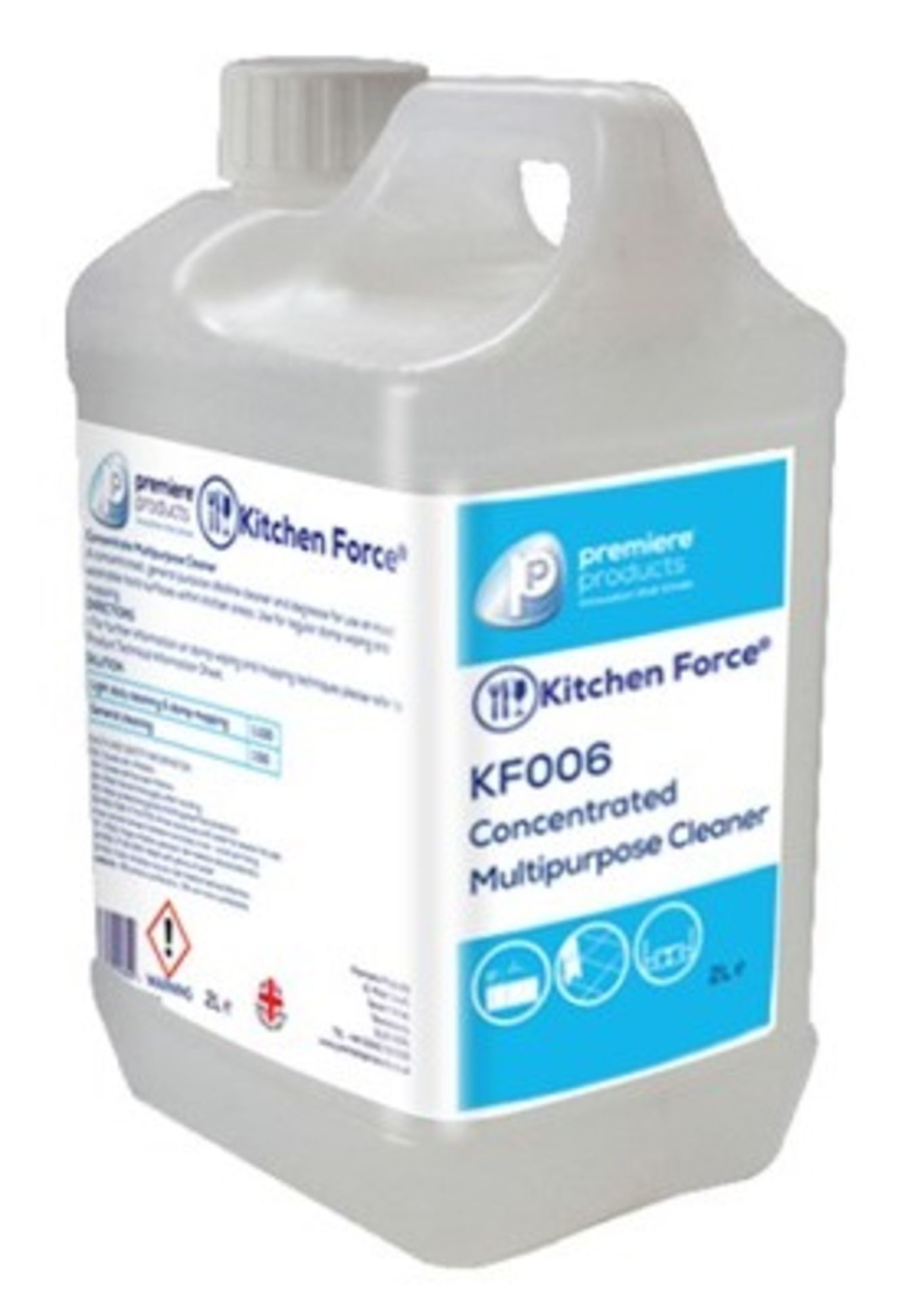 20 x Kitchen Force 2 Litre Multipurpose Cleaner and Degreaser - Premiere Products - General Purpose