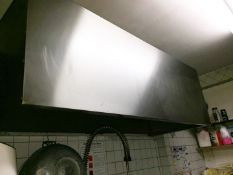1 x Overhead Stainless Steel Commercial Kitchen Extractor Hood - CL188 - Ref 2ND74 - H60 x W178 x